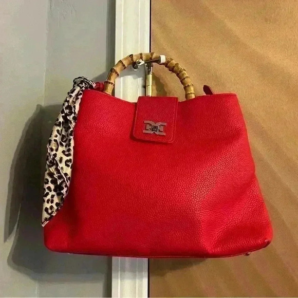 Sam Edelman Ruby Red Satchel/Crossbody w/Bamboo
Style Handle - Picture 4 of 16